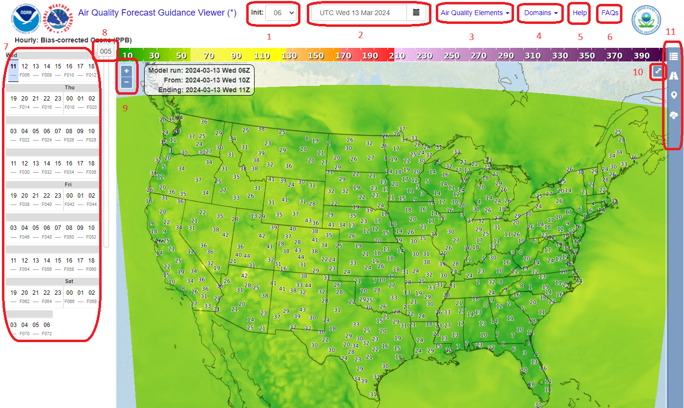 image of the main graphical forecast page